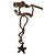 Dodo Pomellato Essentials Rose Gold Black Diamond Star Necklace Pink
