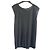 Balenciaga Top sem mangas de viscose e couro preto