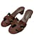 Hermès Sandali H Pelle Marrone  - vista 1