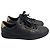 Dolce & Gabbana Sneakers in pelle nera con dettagli dorati Nero D'oro