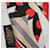 Twilly Louis Vuitton Monogram in seta Nero Bianco Rosso D'oro Grigio  - vista 4