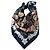 Salvatore Ferragamo Seidentuch mit Blumenprint Pink Weiß Golden Dunkelblau