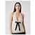 For Love & Lemons Top Pearly bow halter blanc Crudo - vista 2