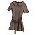 Fendi Tunika-Kleid aus beiger Wolle mit verzierter Gürtel