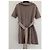 Fendi Tunika-Kleid aus beiger Wolle mit verzierter Gürtel - Ansicht 2