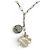 Collana con pendente Chanel 925 Shell Clover Logo Argento