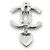 Spilla Chanel B23 Coco Mark Heart Rhinestone Argento - vista 2