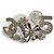 Orecchini CHANEL B23P Coco Mark No. 5 Clover Rhinestone Argento - vista 5