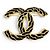Spilla Chanel B24P Coco Mark CC Logo Nero D'oro