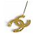Spilla Chanel B24P Coco Mark CC Logo Nero D'oro - vista 3