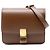 Céline Celine Brown Small Calfskin Classic Box Marrone