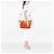Borsa Prada Orange Saffiano Trimmed Tessuto Arancione - vista 7