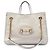 Tote Gucci White Medium Calfskin Horsebit 1955 Chain Bianco
