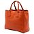 Tote Open Convertible in Vitello Daino arancione Prada - vista 2