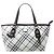 Burberry Brown Nova Check Canvas Tote Braun Beige