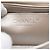 Chanel Mini Square Classic Marrone Lambskin Metallizzato con Patta Singola Taupe - vista 5