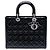 Dior Black Large Patent Cannage Lady Dior Nero