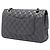 Chanel Gray Medium Classic Iridescent Lambskin Double Flap Marrone Grigio antracite - vista 2