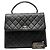 Borsa Chanel Black Quilted Lambskin Kelly Top Handle Bag Nero - vista 9