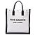 Saint Laurent White Linen Rive Gauche North South Tote Weiß Roh