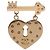 Spilla Chanel Gold CC Placcata Oro Cuore Lucchetto e Chiave D'oro