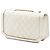 Chanel Flap in pelle di vitello trapuntata bianca Medium con chiusura Octagon CC Bianco Crudo - vista 2