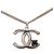 Collana con pendente Chanel Silver CC Brass Strass Argento - vista 2