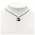 Collana con pendente Chanel Silver CC Brass Strass Argento - vista 6