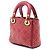 Lady Dior Supple in agnello rosso mini con cannage e borchie - vista 2
