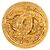 Spilla rotonda Chanel Gold CC in filigrana placcata oro D'oro