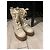 Botas de combate Michael Kors MK Monogram Castaño Beige - vista 6