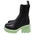 Stivaletti Flash Bottega Veneta in pelle nera e verde Nero - vista 4