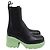 Stivaletti Flash Bottega Veneta in pelle nera e verde Nero - vista 6