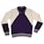 Autre Marque Slash Jeans Herren Wollpullover Weiß Dunkelviolett