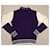 Autre Marque Slash Jeans Herren Wollpullover Weiß Dunkelviolett - Ansicht 9