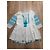 Autre Marque Rococo Sand weißes besticktes Kleid mit Quasten Blau - Ansicht 11