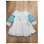Autre Marque Rococo Sand weißes besticktes Kleid mit Quasten Blau - Ansicht 14