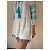 Autre Marque Rococo Sand weißes besticktes Kleid mit Quasten Blau - Ansicht 4