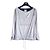 Camiseta Chanel gris de manga larga con logo CC