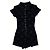 Chanel Mono corto de terciopelo negro logo CC