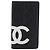 CHANEL Cambon Line Long Wallet Lamb Skin Black White CC Auth 176413A Nero Bianco - vista 13