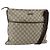 Borsa a tracolla GUCCI GG Supreme in PVC e pelle Beige Argento 141198 Auth 179200