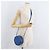 CHANEL Matelasse Chain Shoulder Bag Patent leather Blue Silver CC Auth 179626SAM Argento - vista 24