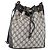 GUCCI GG Supreme Sherry Line Bag PVC Navy Gold Red 41 02 034 Auth 179646 Golden Navy blue