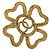 CHANEL Brooch metal Gold Tone CC Auth bs35091M