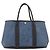 Hermès HERMES Garden Party PM Hand Bag Canvas Blue Silver Auth BA12580 Silvery - view 3