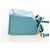 LOEWE �~ Ghibli Howl's Puzzle Bag Mini Hin Bag Leather 2way Blue Auth 167312SM D'oro Blu chiaro - vista 4