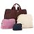 Hermès Borsa Fourre Tout HERMES Canvas 4 Set Bordeaux White pink Auth bs34897 Rosa Bianco Bordò