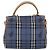 Borsa Burberry in PVC 2way Blu Oro Auth 179143 D'oro - vista 2