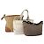 PRADA Schultertasche Canvas Nylon Leder 3er Set Braun Weiß Authentisch bs34891